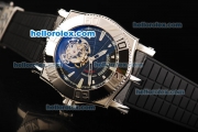 Roger Dubuis Easy Diver Tourbillon Manual Winding Movement Steel Case with Black Dial and Rubber Strap