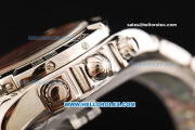 Breitling Chronomat B01 Chronograph Miyota Quartz Movement Full Steel with Red Dial - Three White Subdials and Roman Numerals