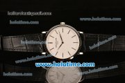 Patek Philippe Calatrava Miyota OS2035 Quartz Steel Case with White Dial and Stick Markers