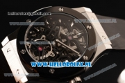 Hublot Classic Fusion Skeleton Tourbillon Asia Auto PVD Case with Skeleton Dial and Black Leather Strap