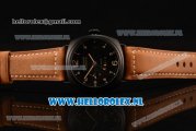 Panerai PAM00552B Radiomir 10 Days GMT Asia Automatic PVD Case with Black Dial and Brown Leather Strap