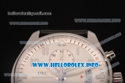 IWC Pilot's Watch Chrono Swiss Valjoux 7750 Automatic Steel Case with Silver Dial Arabic Numeral Markers - Big Date (ZF)