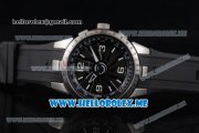 Perrelet Turbine Pilot Asia Automatic Steel Case with Black Dial and Arabic Numeral Markers Black Rubber Strap