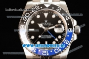 Rolex GTM-Master II 2836 Automatic Steel Case with Black Dial Dots Markers and Steel Bracelet