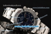 Rolex Daytona Chrono Swiss Valjoux 7750 Automatic Steel Case with Black Bezel Blue Dial and Arabic Numeral Markers