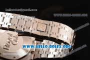 Audemars Piguet Royal Oak Chronograph Miyota OS10 Quartz Steel Case with White Dial and Steel Bracelet