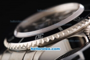 Rolex Sea-Dweller Swiss ETA 2836 Automatic Movement Full Steel with White Markers and Black Dial-Black Bezel