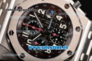 Audemars Piguet Royal Oak Offshore 2014 New Chrono Swiss Valjoux 7750 Automatic Steel Case/Bracelet with Black Dial and White Arabic Numeral Markers (NOOB)