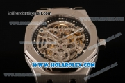 Audemars Piguet Royal Oak 41MM Asia Automatic Steel Case/Bracelet with Skeleton Dial and White Dot Markers