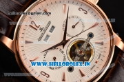 Jaeger-LECoultre Master Asia Automatic Rose Gold Case with White Dial and Stick/Arabic Numeral Markers