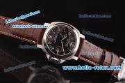 Panerai Luminor Marina PAM00164 Swiss Valjoux 7750-MD Automatic Steel Case with Black Dial and Brown Leather Strap - 1:1 Original