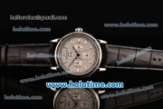 Patek Philippe Grand Complications Asia 2813 Automatic Steel Case with Black Leather Strap and White Dial