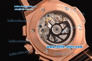 Hublot Big Bang Chrono Swiss Valjoux 7750-DD Automatic Rose Gold Case with PVD/Rose Gold Strap Black Dial