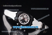 Audemars Piguet Royal Oak Offshore Marcus Limited Edition Clone AP Calibre 3126 Automatic DLC Case with Black Dial and White Rubber Strap - 1:1 Original (JF)