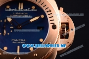 Panerai Luminor Submersible 1950 3 Days Automatic PAM 671 Clone P.9000 Automatic Bronzo Case with Blue Dial and Brown Leather Strap - 1:1 Original (ZF)