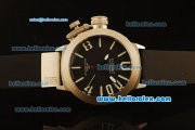 U-Boat Italo Fontana Automatic Steel Case with Black Dial and Black Rubber Strap-White Markers U-Boat Italo Fontana Automatic Steel Case with Black Dial and Black Rubber Strap-White Markers