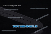 Franck Muller Black Croco Ronda 762 Quartz Steel Case with Black Dial Arabic Numeral Markers and Black Leather Strap Diamonds Bezel