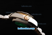 Rolex Datejust Oyster Perpetual Swiss ETA 2671 Automatic Movement Two Tone with Gold Dial and Diamond Markers - Lady Size