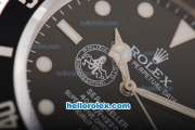 Rolex Sea-Dweller Swiss ETA 2836 Automatic Movement Full Steel with White Markers and Black Dial-Black Bezel