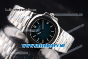 Patek Philippe Nautilus Jumbo Swiss ETA 2824 Automatic Stainless Steel Case/Bracelet with Blue Dial and Stick Markers (BP)