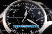 IWC Big Pilot Clone IWC 51111 Automatic Steel Case with Black Dial and Black Leather Strap Arabic Numeral Markers