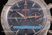 Omega Speedmaster'57 Chronograph Clone Omega 9300 Automatic Steel Case/Bracelet with Blue Dial and Stick Markers (EF)