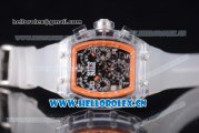 Richard Mille RM 011 Felipe Massa Flyback Chronograph Swiss Valjoux 7750 Automatic Sapphire Crystal Case with Skeleton Dial Arabic Number Markers and Aerospace Nano Translucent Strap