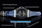 Audemars Piguet Royal Oak Offshore Tourbillon Chronograph Miyota Quartz Movement Steel Case Blue Dial With Stick Markers Blue Rubber Strap