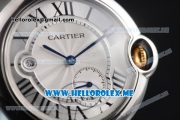 Cartier Ballon Bleu De Large Asia 2813 Automatic Two Tone Case/Bracelet with Silver Dial and Roman Numeral Markers