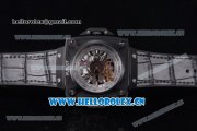Hublot Masterpiece MP 08 Antikythera Sunmoon Asia 2813 Automatic PVD Case Skeleton Dial Grey Leather Strap and White Markers