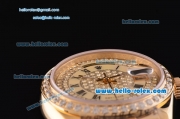 Rolex Masterpiece Swiss ETA 2836 Automatic Full Gold with Diamond Bezel and Diamond Dial