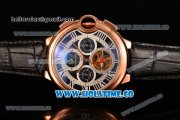 Cartier Ballon Bleu De Tourbillon Moonphase Asia Automatic Rose Gold Case with Black Dial and Roman Numeral Markers