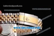 Rolex Datejust II Asia 2813 Automatic Two Tone Case/Bracelet with Black Dial and Diamonds Markers (BP)