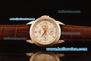 Omega De Ville Automatic Steel Case with Rose Gold Bezel and White Dial - Rose Gold Markers