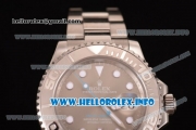 Rolex Yacht-Master 40 Swiss ETA 2836 Automatic Stainless Steel Case/Bracelet with Grey Dial and Dot Markers