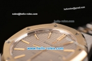 Audemars Piguet Royal Oak Swiss ETA 2824 Automatic Two Tone Case with Two Tone Strap and Grey Grid Dial - 1:1 Original