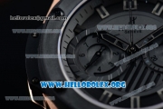 Hublot Big Bang King Power Foudroyante Chrono Swiss Valjoux 7750 Automatic Rose Gold Case with Black Dial PVD Bezel and Black Rubber Strap