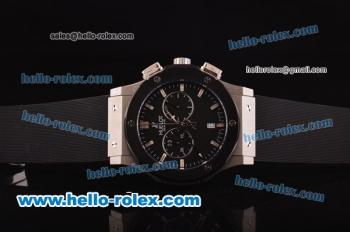 Hublot Classic Fusion Chrono Miyota Quartz Stainless Steel Case with PVD Bezel and Black Dial