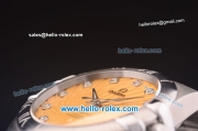 Omega Constellation Co-Axial Swiss ETA 2824 Automatic Full Steel with Yellow Stripy Dial and Silver Stick Markers