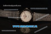 Hublot Classic Fusion 9015 Auto PVD Case with White Dial and Black Leather Strap