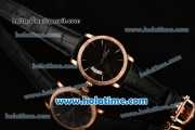 Patek Philippe Calatrava Swiss ETA 2824 Automatic Rose Gold Case with Black Dial and Stick/Roman Numeral Markers