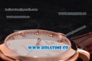 Vacheron Constantin Malte Swiss ETA 2824 Automatic Rose Gold Case with Diamonds Markers and White Dial