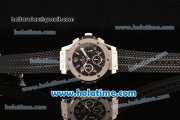 Hublot Big Bang Chrono Clone HUB4100 Automatic Steel Case with Black Rubber Strap and Black Dial - 1:1 Original