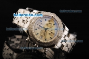 Breitling Chronomat Evolution Chronograph Swiss Valjoux 7750 Automatic Movement Cream Dial with Stick Markers