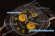 Ferrari Automatic PVD Case with Black Dial and Yellow Markers-7750 Coating