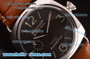 Panerai Radiomir Black Seal PAM 287 Automatic Steel Case with Black Dial and Brown Leather Strap