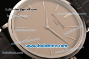 Patek Philippe Calatrava Miyota OS2035 Quartz Steel Case with Grey Dial and Stick Markers