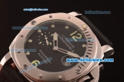 Panerai Luminor Submersible Pam 199 Upgraded Regatta Chronograph Automatic with Black Dial and White Bezel