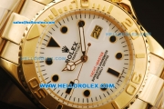 Rolex Yacht-Master Automatic Movement Full Gold with White Dial