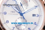 IWC Portugieser Yacht Club Asia ST25 Automatic Rose Gold Case with Silver Dial Black Leather Strap and Arabic Numeral Markers